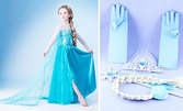 Детска рокля на принцеса Елза, чаша и 4 магически карти, или комплект аксесоари към роклята