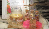 За 8 Март! Комплект за ароматерапия по избор - свещ, сапун, ароматни шишенца с пожелания и грамота