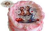 Торта за Свети Валентин или 8 март, с 8 парчета и фотодекорация по избор