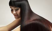 Луксозна грижа за коса: Ламиниране с инфраред преса или възстановяваща терапия - с възможност за подстригване и боядисване