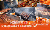 За фестивала на сръбската скара в Лесковац! Нощувка със закуска, плюс транспорт и посещение на Пирот и Ниш