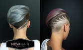Боядисване на коса с L'Oréal Professionnel, плюс терапия Powermix, подстригване и оформяне