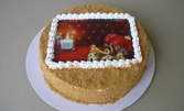 Френска торта с коледна украса за празнично настроение