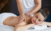 Възстановителено лечебен масаж на цяло тяло с черноморска луга, плюс масаж на лице и скалп и рефлексотерапия