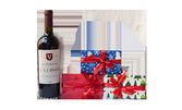 Зарадвай | Бутилка червено вино Живанкин и кутия с 25 белгийски асорти шоколадови бонбона