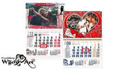 Подарък за влюбени: 12-листов стенен календар с ваша снимка и възможност за тематична рамка