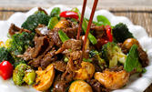 Китайско хапване за вкъщи - паучи с кайма, ориз със зеленчуци или пиле