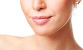 Безиглено влагане на хиалуронова киселина за уголемяване на устни или за запълване на бръчки