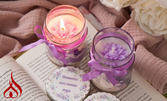 Бутикова свещ Fleur с персонализиран етикет