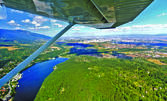 Панорамен полет с триместен самолет над язовир Искър или Панчаревското езеро за до трима