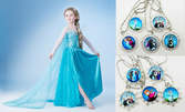 Детска рокля, корона и бутиков медальон на Елза от "Замръзналото кралство"