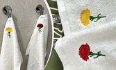Комплект от 2 броя бели хавлиени кърпи Dilios