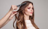 Измиване с продукти на L'oreal, подстригване и оформяне със сешоар