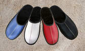 Дамски или мъжки чехли - в цвят и размер по избор от естествена кожа и агнешка вълна