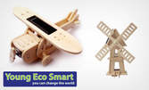 3D пъзел "Къщурка в гората", или дървен конструктор със соларен панел