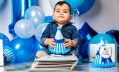 Студийна фотосесия за детски рожден ден Smash Cake, с 5 или 15 обработени кадъра