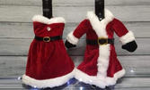 Облечи коледните напитки тематично! Дрешки за коледното шампанско - костюма на Дядо Коледа или роклята на Снежанка