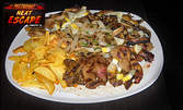 1200гр плато - свински деликатеси на скара, маринован лук и картофки