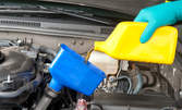 Смяна на масло и маслен филтър на автомобил с 4л масло Mobil 10W40