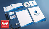Дизайн на фирмено лого в 3 варианта, плюс дизайн и печат на 100 броя едностранни визитки