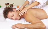 Дълбокотъканен масаж на гръб, плюс масаж на тазобедрени стави