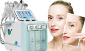 Луксозна терапия за лице - почистване, ултравуков пилинг, радиочестотен лифтинг, криотерапия с възможност за кислороден душ и околоочна биостимулация