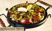 800гр рибен сач със запечени зеленчуци и сос - в Синеморец