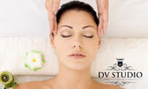 Антиейдж масаж на лице, шия и деколте, плюс маска Collagena и масаж на глава и рамене
