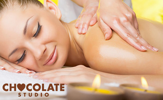 Релаксиращ масаж на гръб с масло от лайка, плюс масаж на лице и маска по избор, от Chocolate Studio