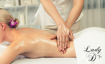 Класически масаж на гръб, плюс бонус - 10 минути масаж по избор - тайландски или статичен и динамичен масаж с вендузи, от Салон за красота Lady D