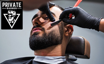 Мъжко подстригване, плюс измиване и стилизиране или оформяне на брада, от Private Barbershop