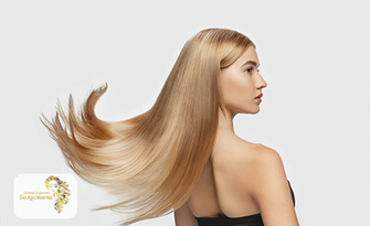 Терапия за релакс и подхранване на косата в дълбочина, плюс масаж на скалпа, оформяне на прическа, възможност за подстригване и напитка по избор, от Център за красота Божествена