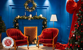 Коледна фотосесия с 6 или 14 обработени кадъра, плюс отпечатване на снимките - с изцяло нови декори, от Студио Фото Видео Елит