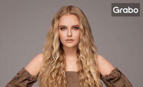 Вдъхни на косата си нов живот: Диагностика с микрокамера, възстановяваща терапия, подстригване и оформяне със сешоар