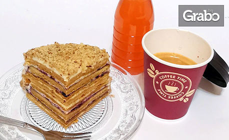 Подслади деня си! Френска селска торта с ягодова лимонада и кафе еспресо