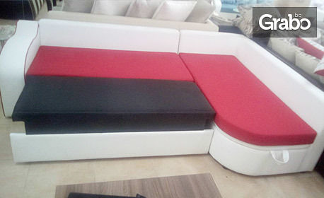 Ъглов диван "Нина" в цветова комбинация по избор