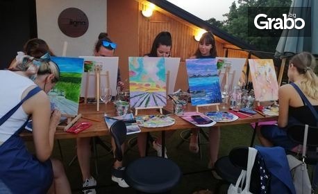 Рисуване и вино в Бар Roof Top - с вдъхновяваща гледка към София и Витоша