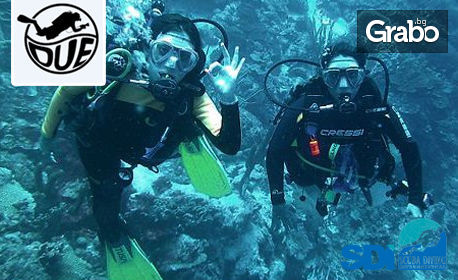 Сертифициран водолазен курс SDI Open Water Scuba Diver в района на Созопол, с 20 часа теория и практика