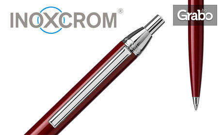 Гравиран комплект Inoxcrom 2022 - химикал и автоматичен молив в червен цвят