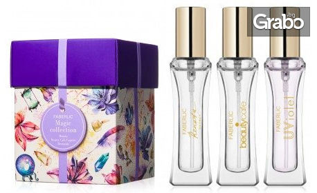 Подаръчен комплект-миниатюр за жени Romantic Collection: 3 флакона парфюми по 7мл