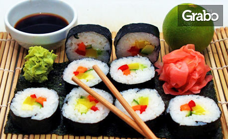 Поръчайте за вкъщи суши сет с 40, 60 или 86 хапки