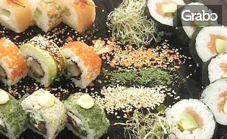 Над 1кг екзотично хапване за вкъщи!! Суши сет "Икигай" с 36 хапки