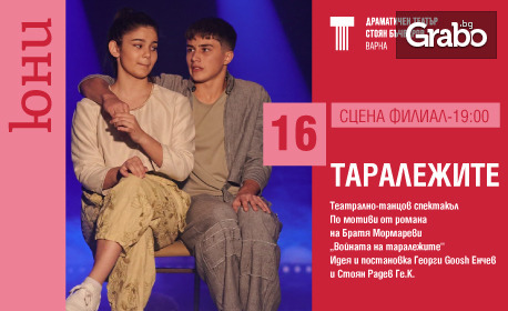 Театрално-танцовият спектакъл "Таралежите" на 16 Юни, на Сцена Филиал в ДТ "Стоян Бъчваров"