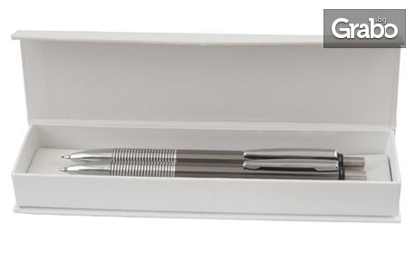 Гравиран подарък: Химикалка, комплект с пиромолив или запалка с послание