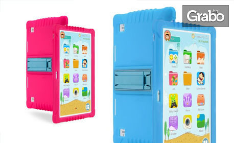 Детски таблет Sannuo с образователни програми и игри и 16GB вградена памет - в розов или син цвят
