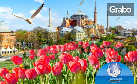 За Фестивала на лалето в Истанбул: 3 нощувки със закуски, плюс транспорт и посещение на Одрин