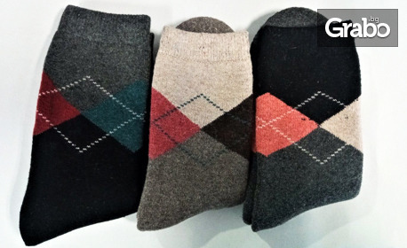 Комплект от дамски или мъжки термо чорапи с 80% ангорска вълна