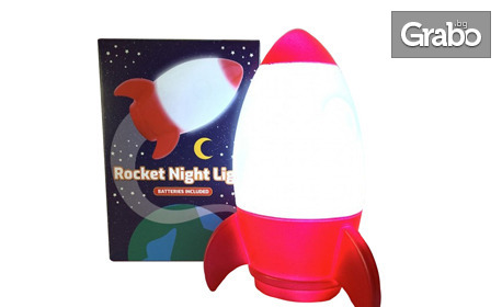 Декорация за детската стая: Нощна лампа Johntoy - Ракета