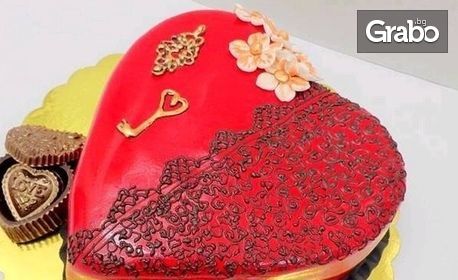Торта "Сърце" с декорация по избор