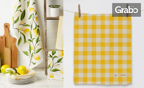 За творческо настроение в кухнята: комплект от 3 броя кърпи в десен "Макове" или "Слънчогледи"